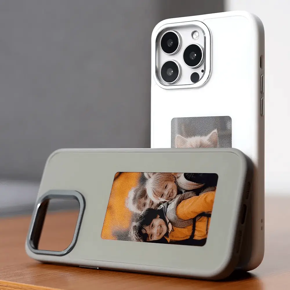 LED Smart E Ink Screen Phone Cases PC Cover