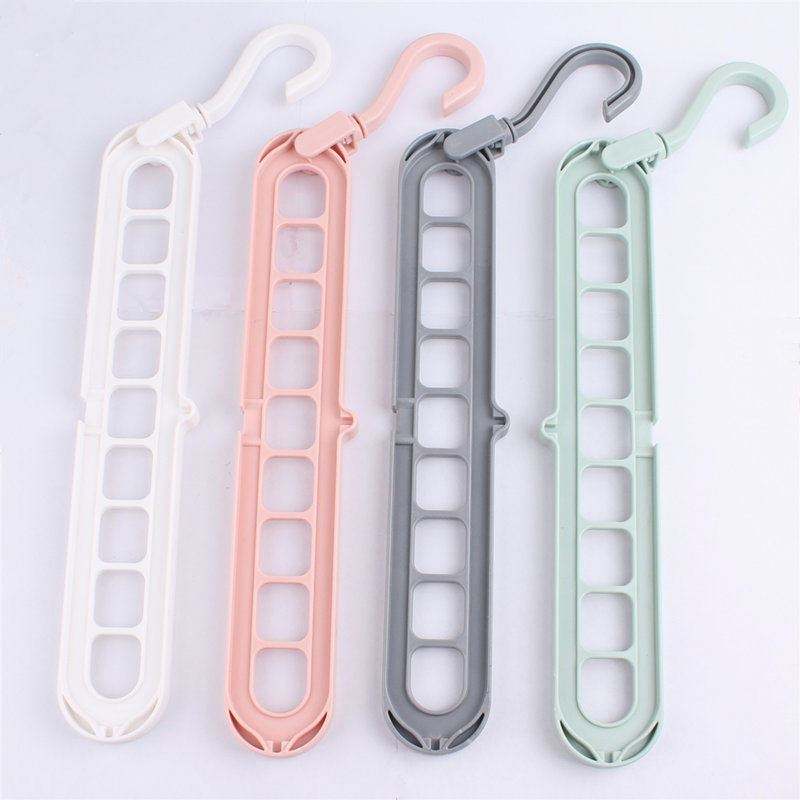 RTS Multi-Function 9-Hole Rotatable Magic Smart Hanger Organizer Space Saver Durable Eco-Friendly Balcony Bag Friendly Easy Hook