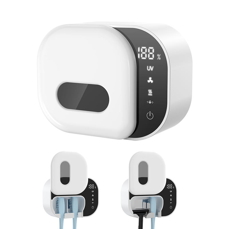 Smart Auto Toothbrush Sanitizer & Dryer, Motion Activated, UV-C Light Sterilization and Hot Air Drying
