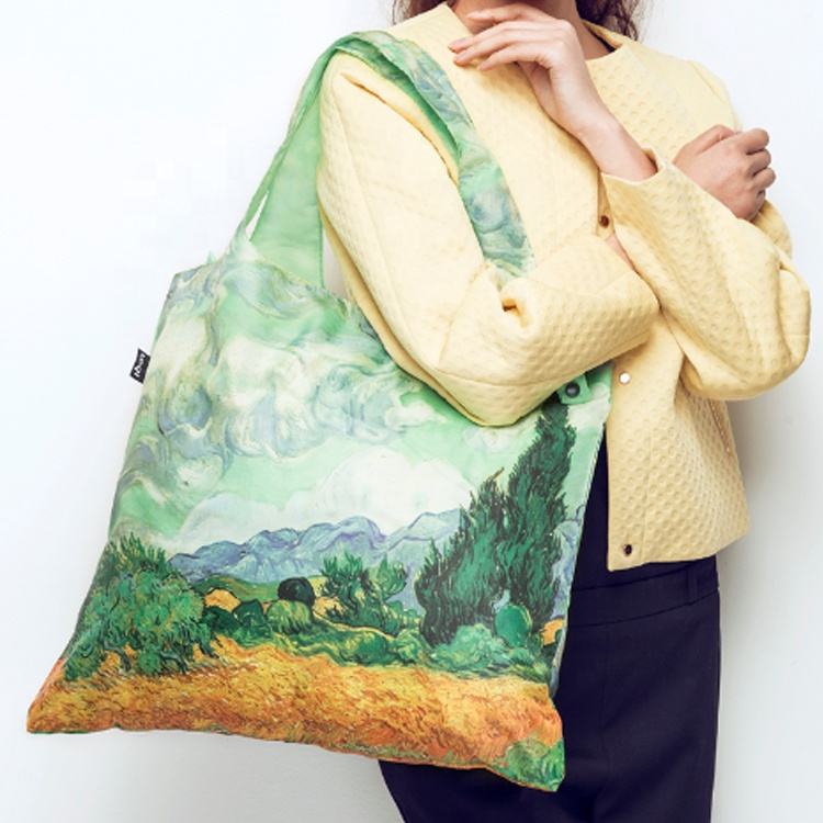 Custom Nylon Foldable Tote Bag Storage Bag Foldable Shopping Bag Polyester