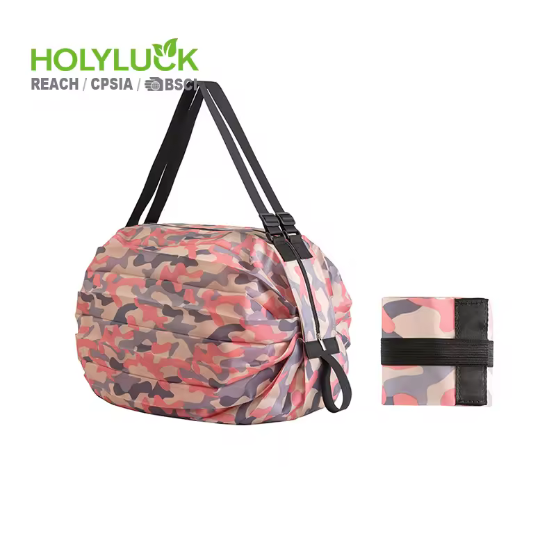 Customized Large Capacity Waterproof Eco- Friendly Large Foldable Bag Single Shoulder Supermarket Shopping Bag