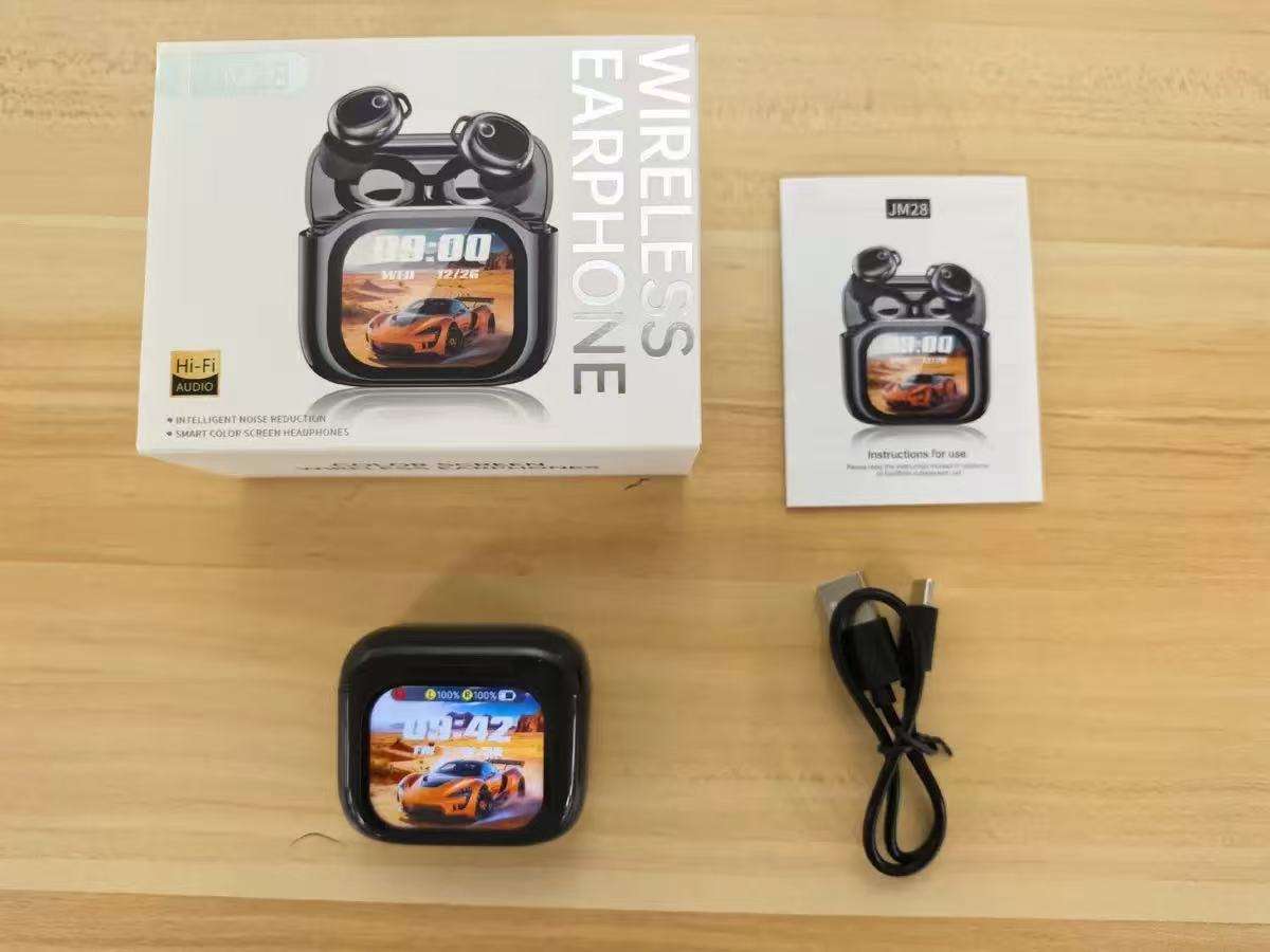 JM-28 Touchscreen Earbuds with EQ Adjustment Mode and Hi-Fi Audi