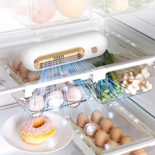Multifunctional Ozone Generator Refrigerator Deodorizer Portable Household/Vehicular Shoe Cabinet with Battery Power Source image